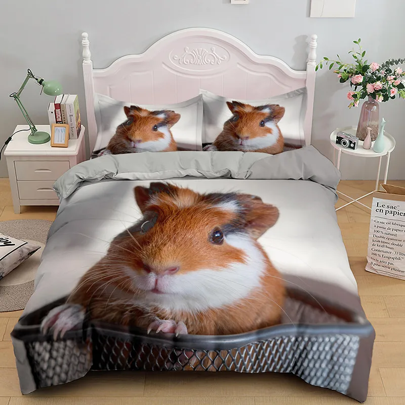 3D Guinea Pig Duvet Cover King Queen Lovely Hamster Bedding Set for Kids Boy Girl Animal Pet Mouse 2/3pcs Polyester Quilt Cover
3D Guinea Pig Duvet Cover King Queen Lovely Hamster Bedding Set for Kids Boy Girl Animal Pet Mouse 2/3pcs Polyester Quilt Cover