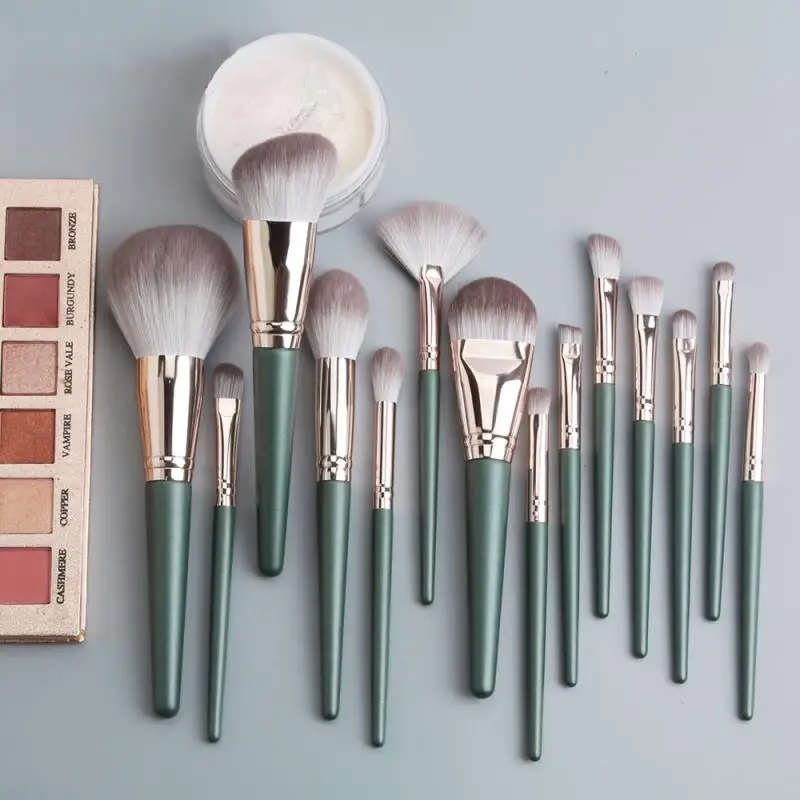 14Pcs Green Makeup Brushes Set Cosmetic Eyeshadow Blush Eyeshadow Concealer Lip Facial Mask Beauty Tools Multifunctional Brush
14Pcs Green Makeup Brushes Set Cosmetic Eyeshadow Blush Eyeshadow Concealer Lip Facial Mask Beauty Tools Multifunctional Brush