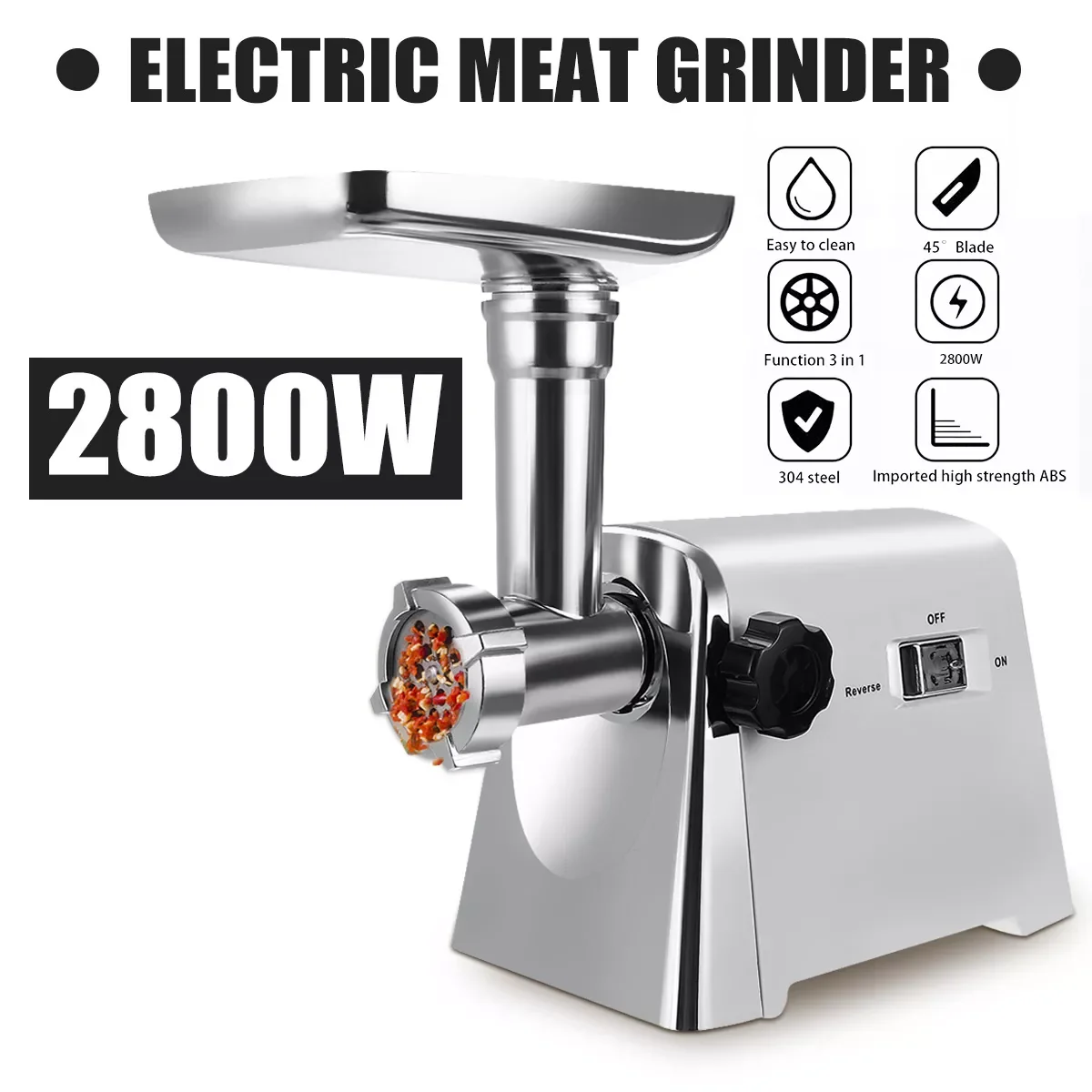 2800W 220V Powerful Stainless Steel Electric Meat Grinders Home Sausage Stuffer Meat Mincer Heavy Duty Household Meat Mincer
2800W 220V Powerful Stainless Steel Electric Meat Grinders Home Sausage Stuffer Meat Mincer Heavy Duty Household Meat Mincer