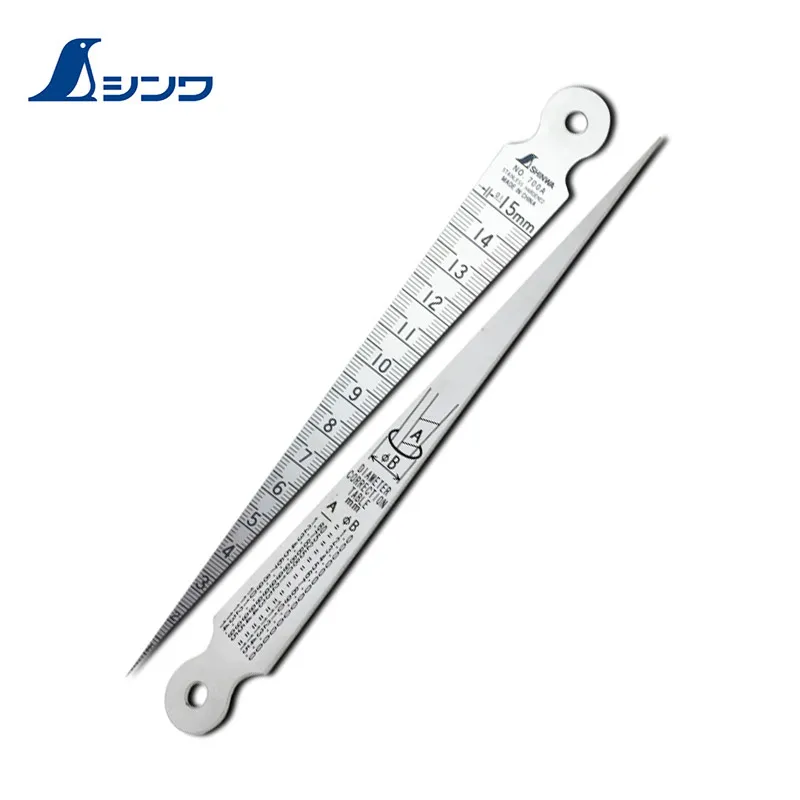 Shinwa Penguin Hole Ruler 1-15mm Clearance Ruler Inner Diameter Stainless Steel Feeler Gauge Conical Ruler Wedge Rule
Shinwa Penguin Hole Ruler 1-15mm Clearance Ruler Inner Diameter Stainless Steel Feeler Gauge Conical Ruler Wedge Rule