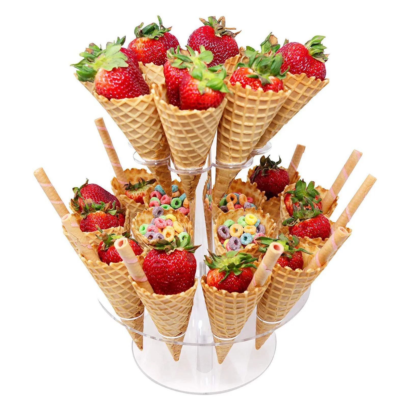 Ice Cream Cone Holder Clear 24 Holes Food Stand 2 Tier Clear Round Cupcake Stand Acrylic Stand Holder Ice Cream Crisp Tube Cone
Ice Cream Cone Holder Clear 24 Holes Food Stand 2 Tier Clear Round Cupcake Stand Acrylic Stand Holder Ice Cream Crisp Tube Cone