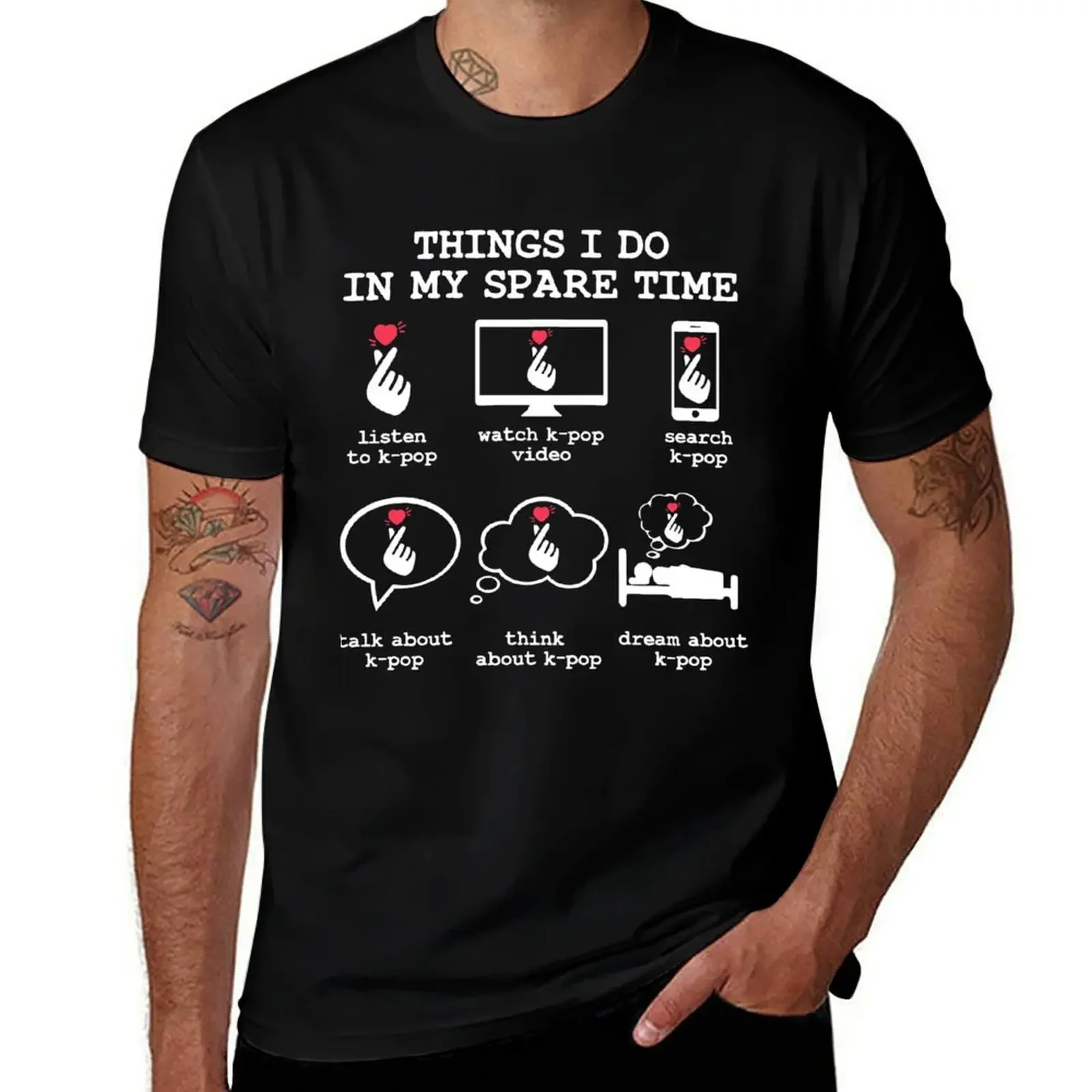 Вещи я делаю в своем запасном времени Kpop Merch K-pop Merchandise Футболка летняя рубашка для
