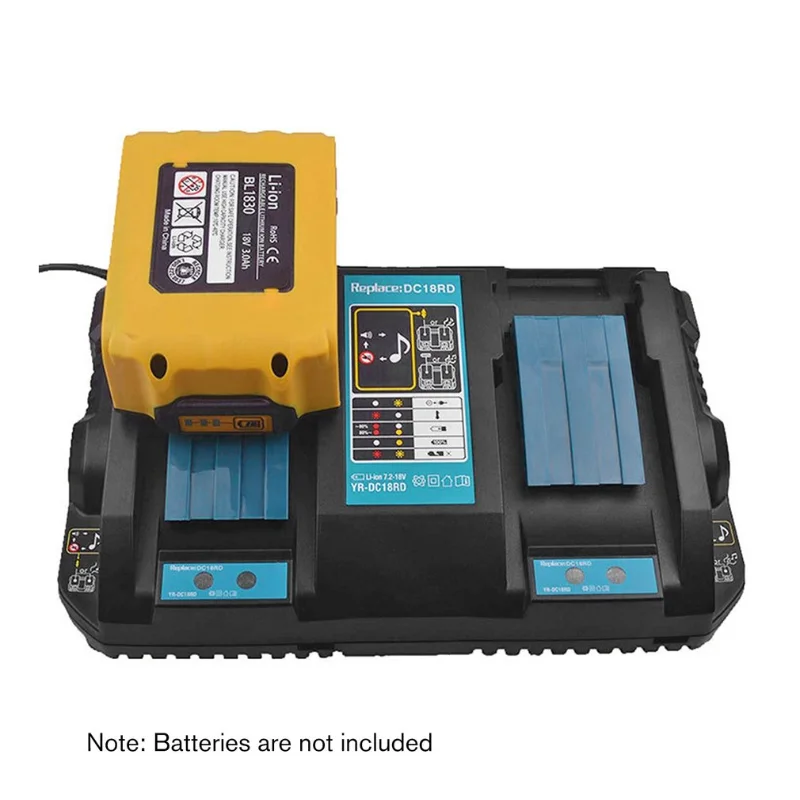 Двойное зарядное устройство для Makita 4A зарядный ток 14,4 в 18 в BL1830 BL1815 Bl1430 BL1420 DC18RC DC18RD Электроинструмент с USB
Двойное зарядное устройство для Makita 4A зарядный ток 14,4 в 18 в BL1830 BL1815 Bl1430 BL1420 DC18RC DC18RD Электроинструмент с USB