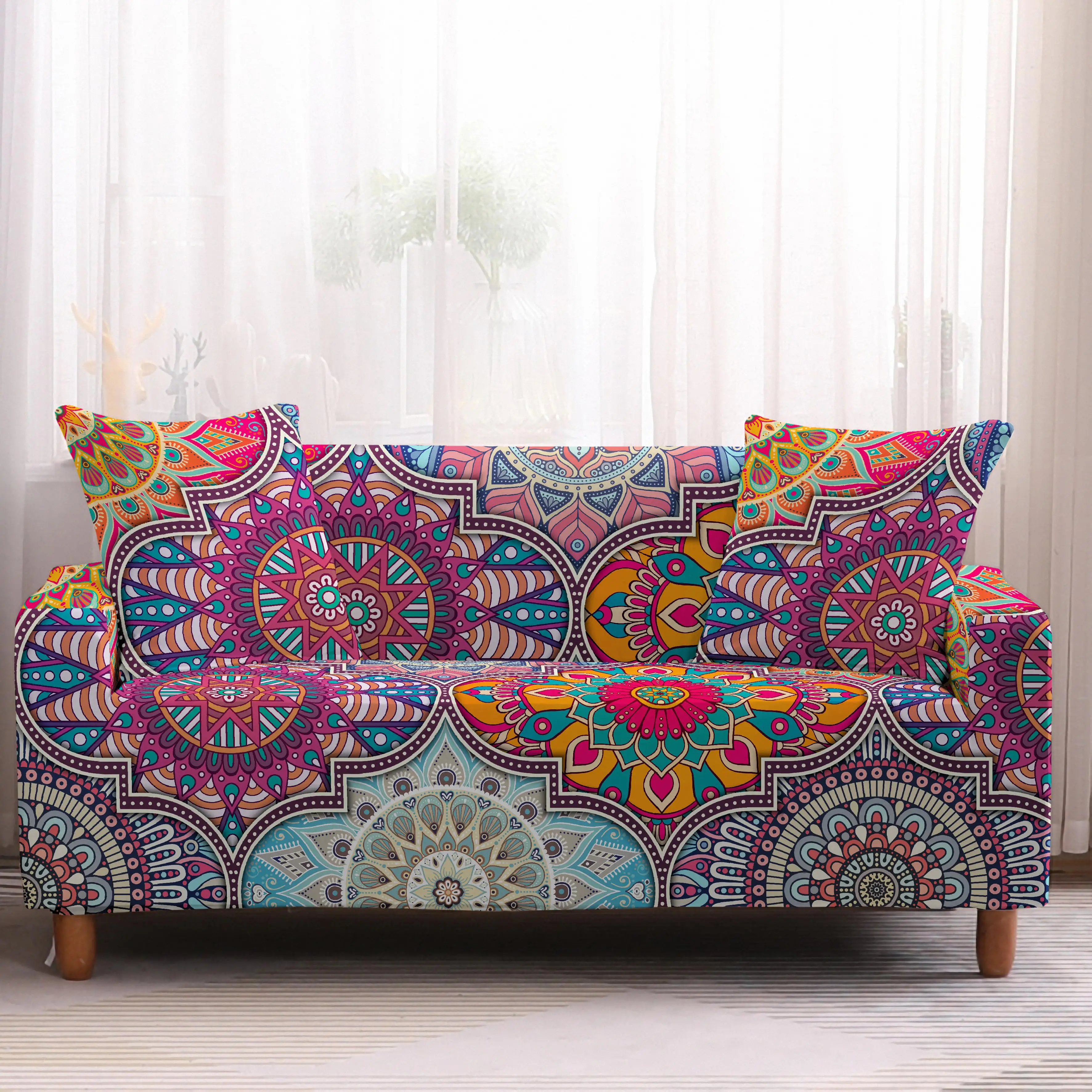 Mandala Bohemian Print Sofa Cover All-inclusive Print Sofa Covers for Living Room Sectional Sofa Psychedelic Couch Cover 1PC
Mandala Bohemian Print Sofa Cover All-inclusive Print Sofa Covers for Living Room Sectional Sofa Psychedelic Couch Cover 1PC