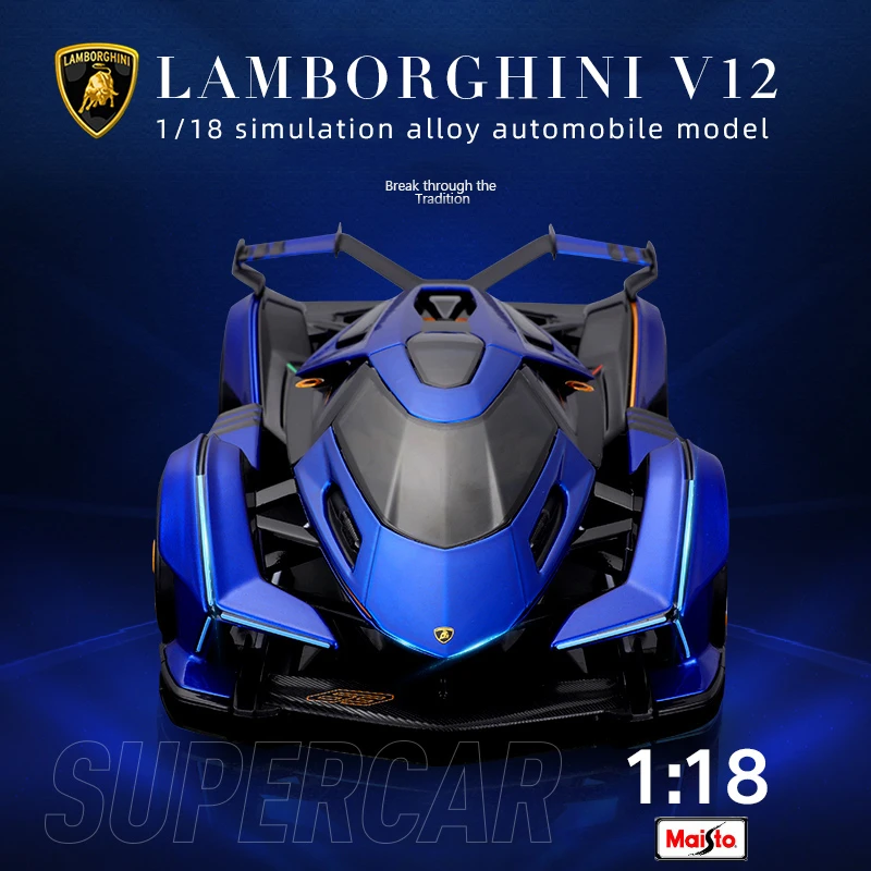 Модель автомобиля Maisto 1:18 Lamborghini V12 Vision Gran Туризм из сплава, литой металлический игрушечный автомобиль, Коллекционная модель, детские подарки B476
Модель автомобиля Maisto 1:18 Lamborghini V12 Vision Gran Туризм из сплава, литой металлический игрушечный автомобиль, Коллекционная модель, детские подарки B476