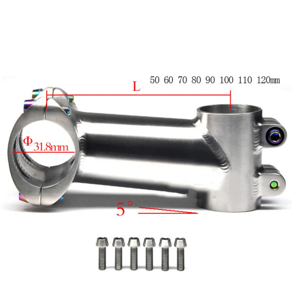 5 Degree Tilt Adjustable Titanium Bike Stem Mountain Road Bike Handlebar 80 120MM Length Durable & Lightweight
5 Degree Tilt Adjustable Titanium Bike Stem Mountain Road Bike Handlebar 80 120MM Length Durable & Lightweight