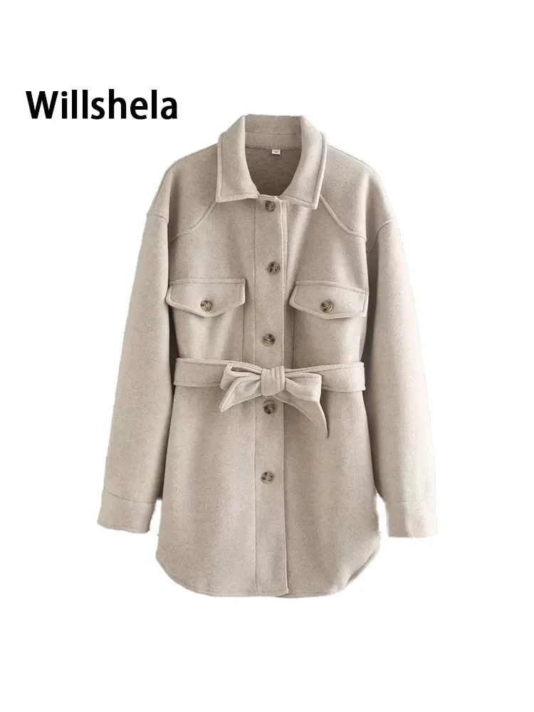 Willshela Fall Winter Women Jacket Long Sleeves Belted Warm Thicken Casual Fashion High Street Women Coat Outfits Tops
Willshela Fall Winter Women Jacket Long Sleeves Belted Warm Thicken Casual Fashion High Street Women Coat Outfits Tops