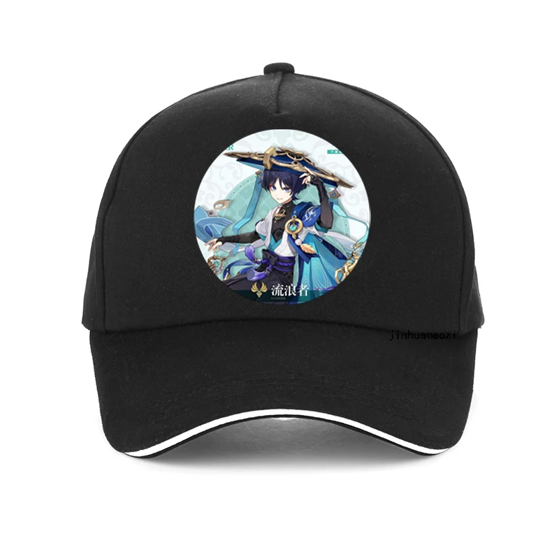 

Хит продаж, бейсболка для косплея героев мультфильма Genshin Impact Scaramouche Wanderer, японское аниме шапка Kunikuzushi, модная кепка, Cos Sumeru Anemo