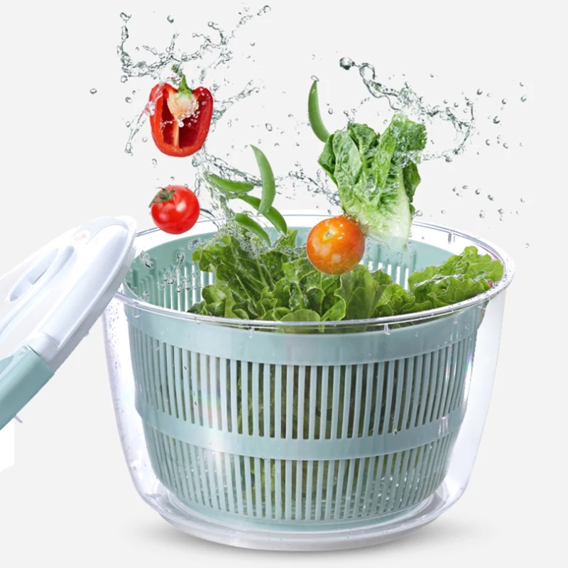 Kitchen Salad Spinner-Manual Lettuce Spinner With Secure Lid Lock & Rotary Handle - Easy To Use Salad Spinners With Bowl
Kitchen Salad Spinner-Manual Lettuce Spinner With Secure Lid Lock & Rotary Handle - Easy To Use Salad Spinners With Bowl