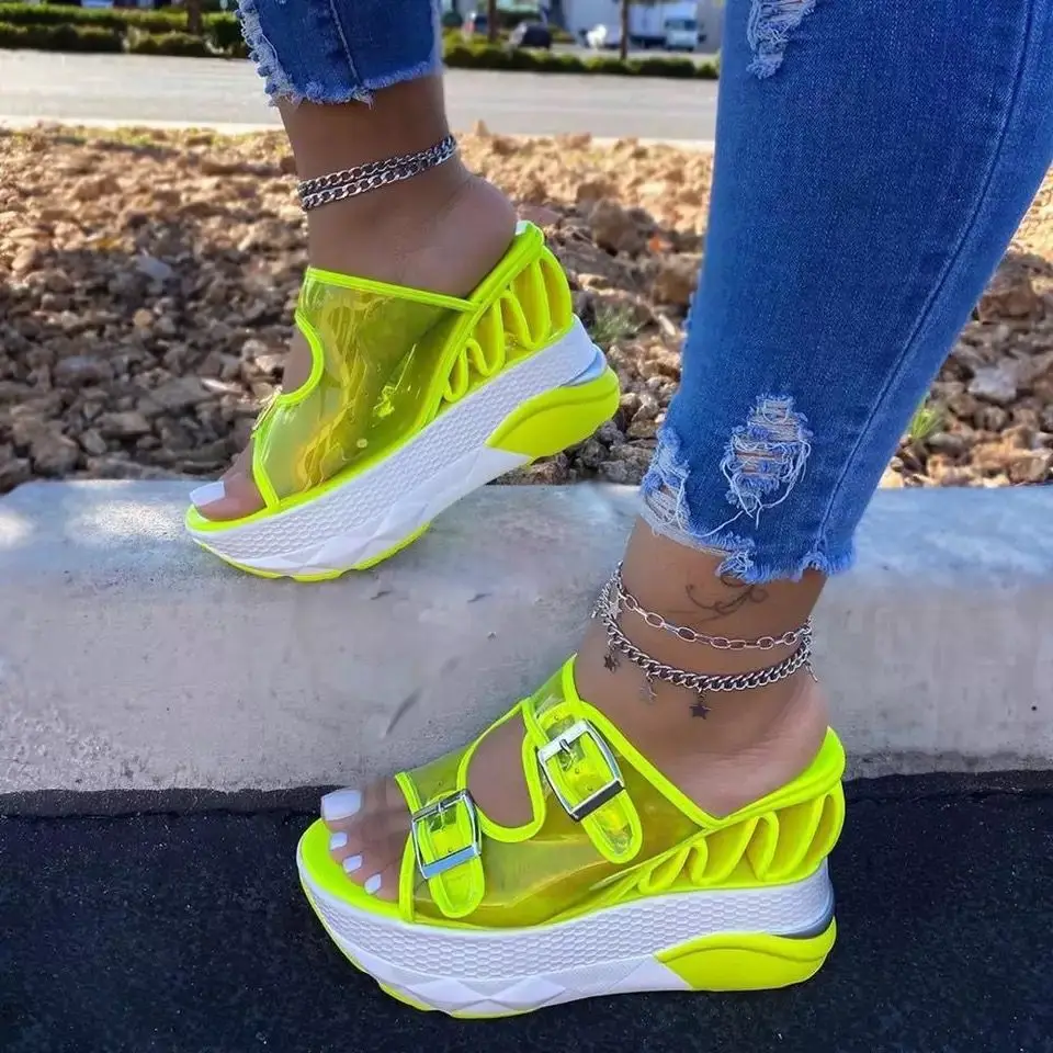 Wholesale Factory Hot Sale 2022 Women's Shoes Hollow Wedge Heel Transparent Upper Buckle Platform Sandals Womens Slippers
Wholesale Factory Hot Sale 2022 Women's Shoes Hollow Wedge Heel Transparent Upper Buckle Platform Sandals Womens Slippers
