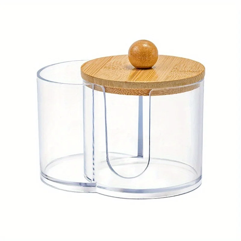 Прозрачный Контейнер Для Хранения Косметики В Ванной Комнате - Органайзер С Двумя Отделениями Для Ватных Палочек И Круглыми К...
Прозрачный Контейнер Для Хранения Косметики В Ванной Комнате - Органайзер С Двумя Отделениями Для Ватных Палочек И Круглыми К...