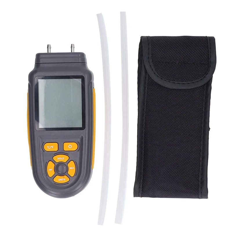 Digital Pressure Gauge Wide Range Differential Pressure Meter Handheld Manometer Dual Port Manometer Gas Pressure Tester
Digital Pressure Gauge Wide Range Differential Pressure Meter Handheld Manometer Dual Port Manometer Gas Pressure Tester