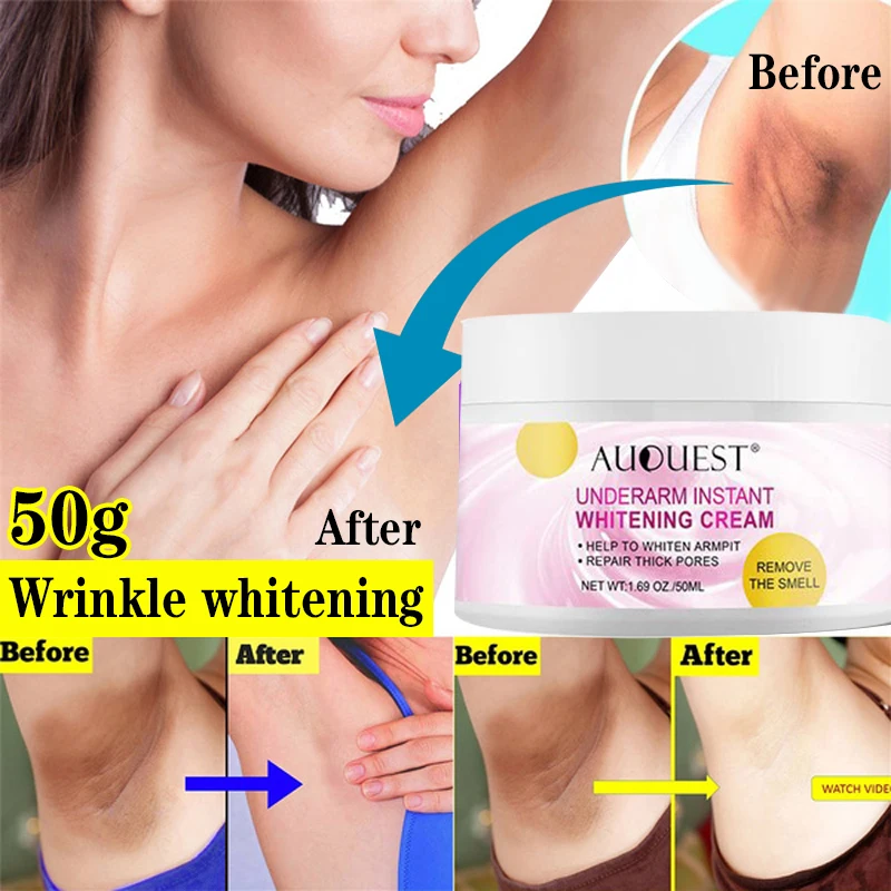 AUQUEST Body Bleaching Cream Lighten Melanin Knee Armpits Underarm Dullness Skin Whitening Moisturizing Smooth Body Care 50g
AUQUEST Body Bleaching Cream Lighten Melanin Knee Armpits Underarm Dullness Skin Whitening Moisturizing Smooth Body Care 50g