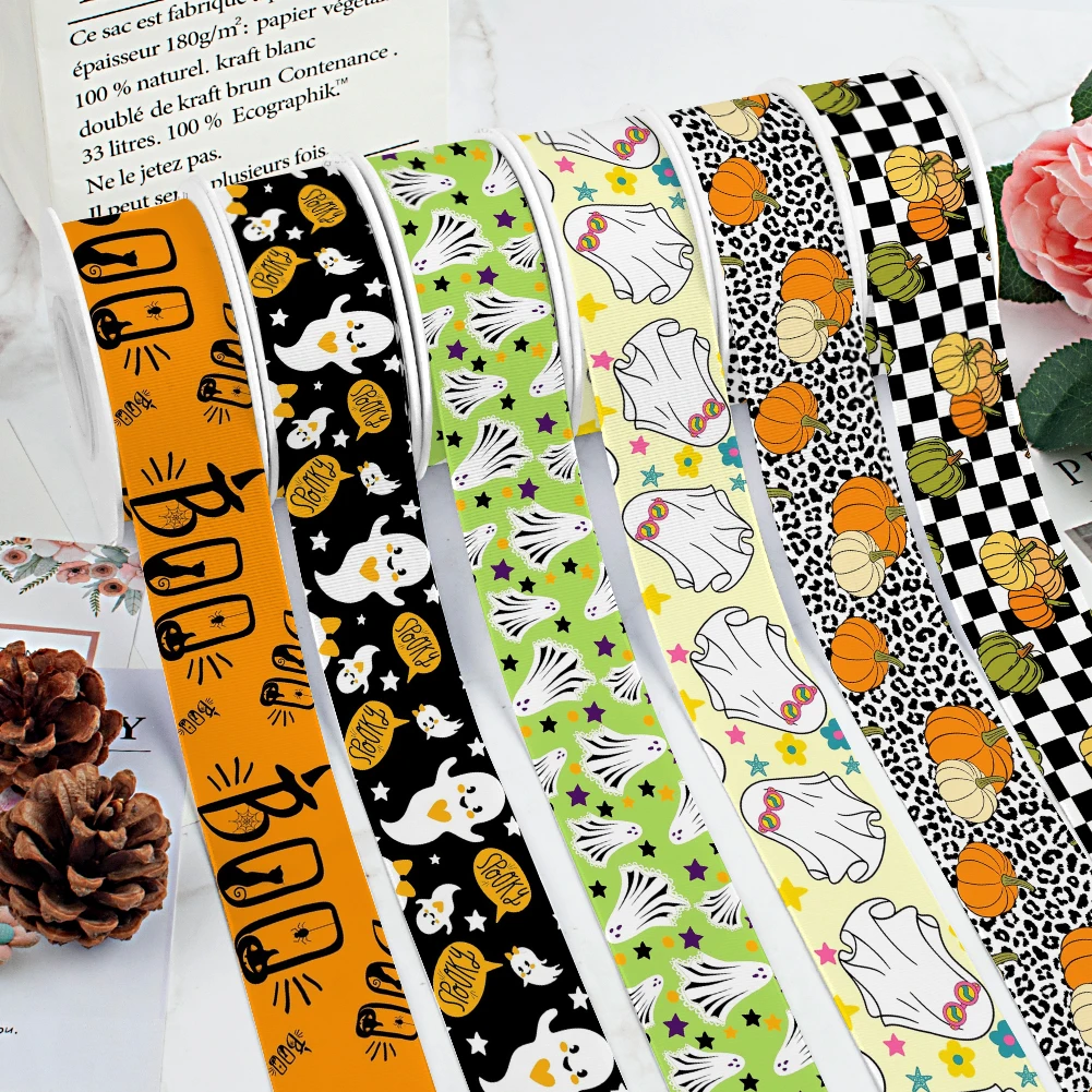 Halloween Designs Pattern Printed Grosgrain Satin Ribbon for Gift Wrapping Hair Bow Craft Accessory 50 Yards
Halloween Designs Pattern Printed Grosgrain Satin Ribbon for Gift Wrapping Hair Bow Craft Accessory 50 Yards
