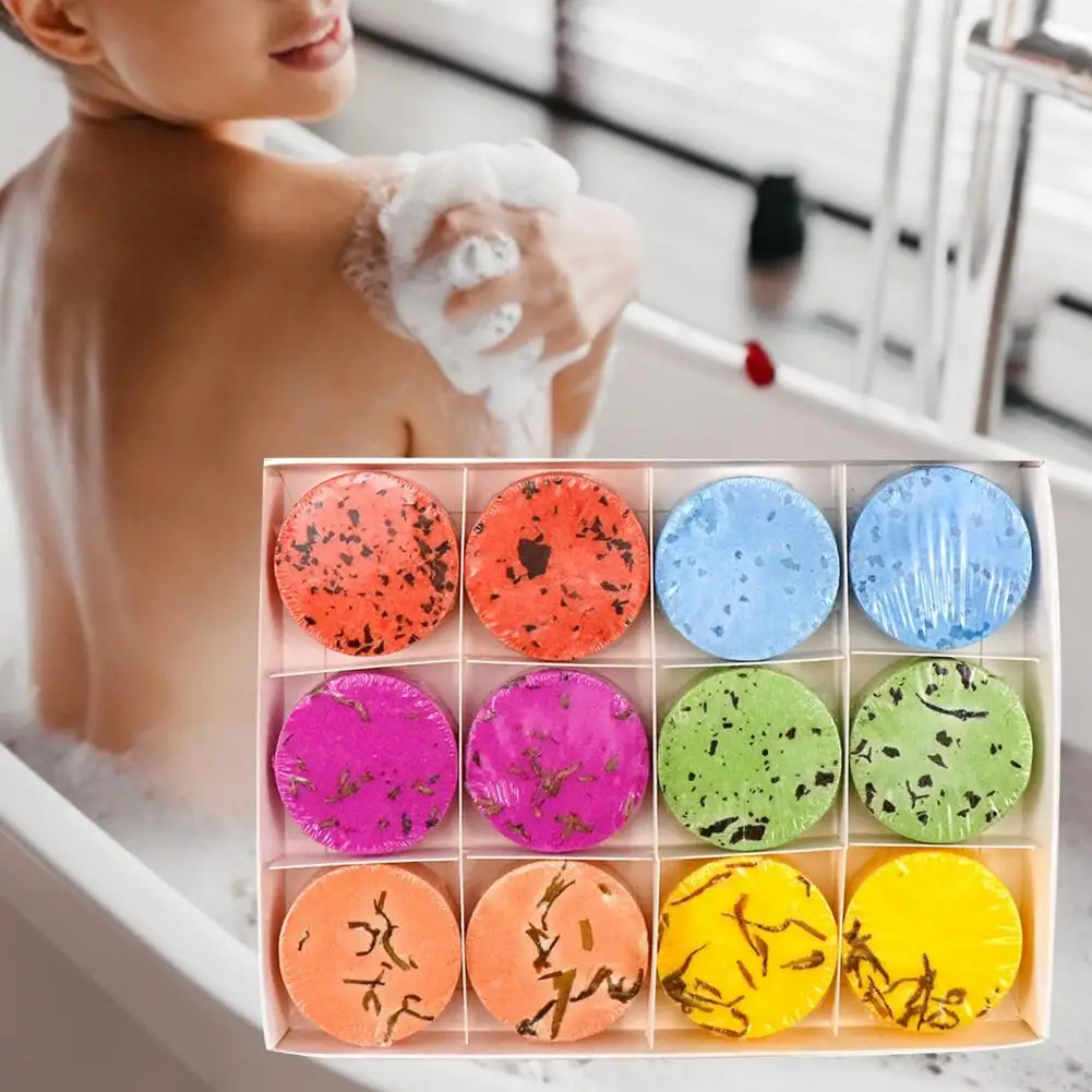12Pcs/Box Shower Steamer Functional Bubble Bath Bomb Accessories Natural Ease Tension Bubble Bath Bomb
12Pcs/Box Shower Steamer Functional Bubble Bath Bomb Accessories Natural Ease Tension Bubble Bath Bomb