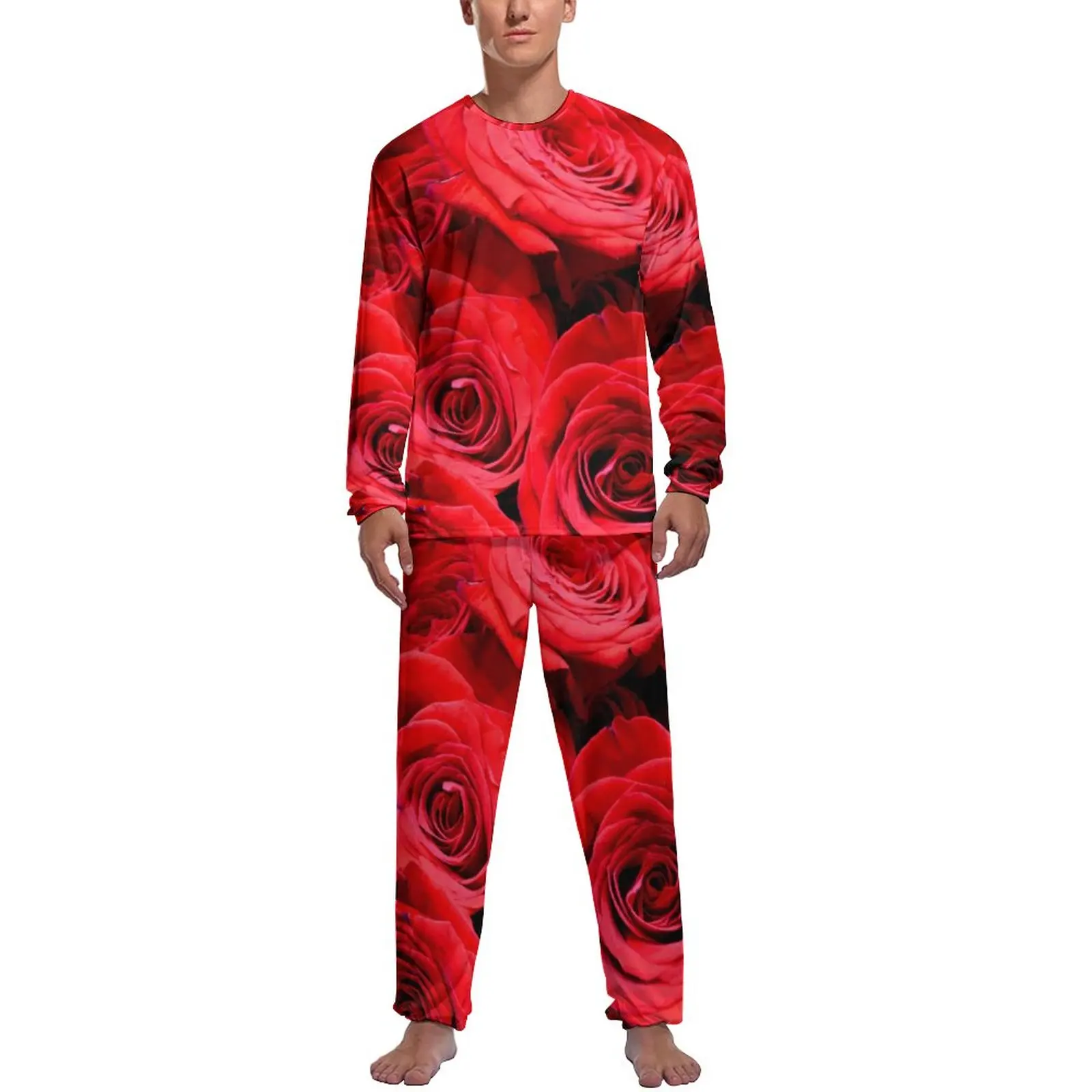 Red Rose Print Pajamas Elegant Floral Male Long Sleeve Cool Pajamas Set 2 Pieces Bedroom Winter Graphic Sleepwear Gift Idea
Red Rose Print Pajamas Elegant Floral Male Long Sleeve Cool Pajamas Set 2 Pieces Bedroom Winter Graphic Sleepwear Gift Idea