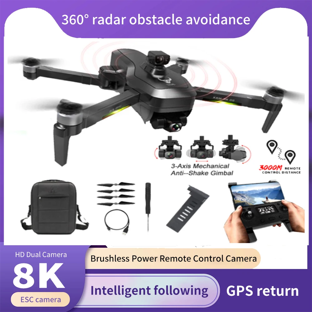 New UAV SG906 MAX GPS Drone 4k Professional HD Dual Camera 3-Axis Gimbal Obstacle Avoidance RC Foldable Quadcopter Dron Pro2
New UAV SG906 MAX GPS Drone 4k Professional HD Dual Camera 3-Axis Gimbal Obstacle Avoidance RC Foldable Quadcopter Dron Pro2