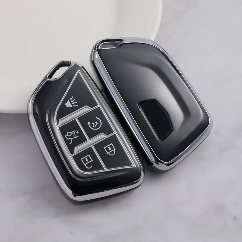 5 bottons Серебряный ТПУ Автомобильный ключ, оболочка, брелок для Cadillac Escalade CT4, аксессуары для CT5 XTS CT6 C8 GMC Yukon 2021 2022
5 bottons Серебряный ТПУ Автомобильный ключ, оболочка, брелок для Cadillac Escalade CT4, аксессуары для CT5 XTS CT6 C8 GMC Yukon 2021 2022