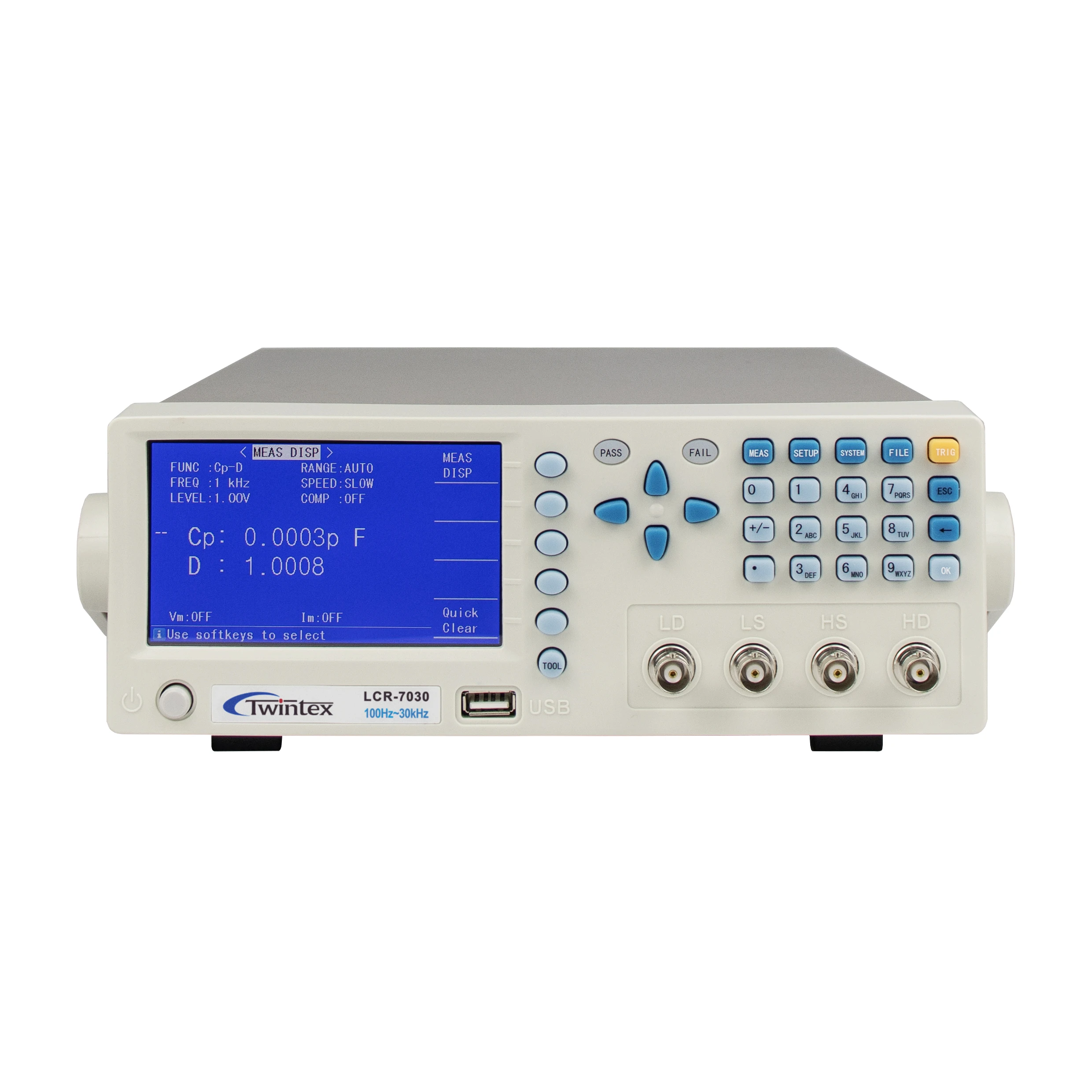 TWINTEX LCR-7030 High Precision RLC Meter Accuracy 0.1% 30kHz Digital LCR Meter
TWINTEX LCR-7030 High Precision RLC Meter Accuracy 0.1% 30kHz Digital LCR Meter