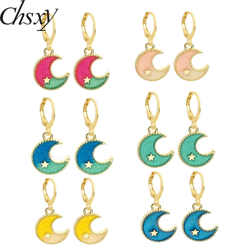 Cute Multicolor Moon Enamel Charms Dangle Earrings for Women Star Pendants Drop Earrings Holiday Summer Jewelry Gifts Wholesales
Cute Multicolor Moon Enamel Charms Dangle Earrings for Women Star Pendants Drop Earrings Holiday Summer Jewelry Gifts Wholesales