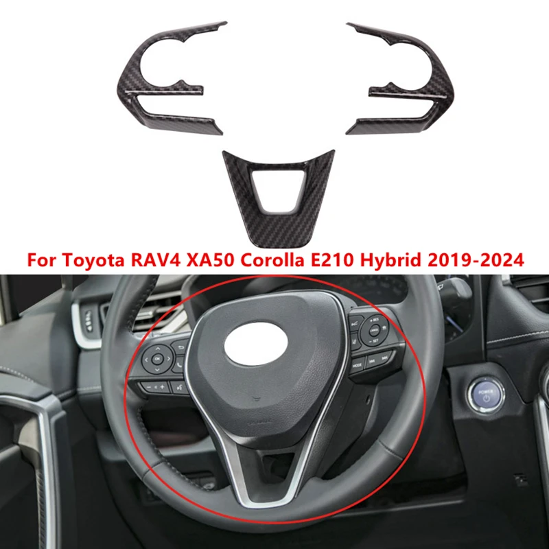 Украшение для руля автомобиля Обложка рамы отделка наклейки аксессуары Toyota RAV4 RAV