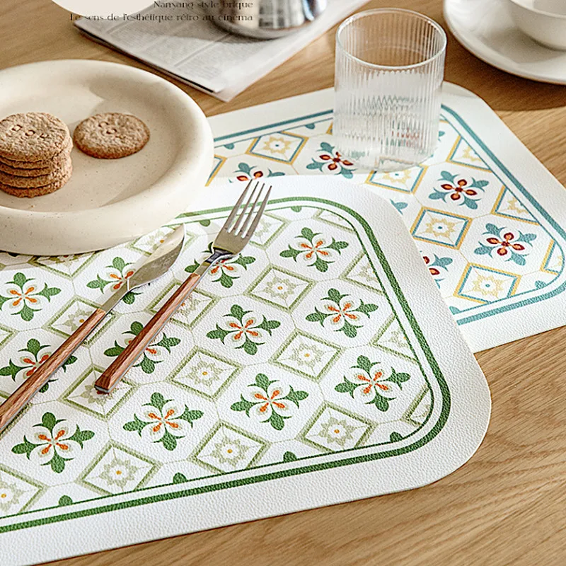 Modern retro Pu litchi pattern is not leaky and easy to clean. Home kitchen style tile series table bowl mat and coaster
Modern retro Pu litchi pattern is not leaky and easy to clean. Home kitchen style tile series table bowl mat and coaster