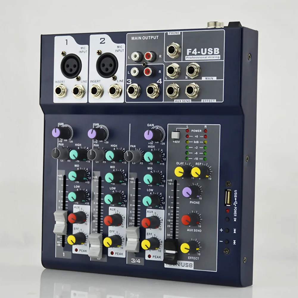4 Channel Mini Audio Mixer 110-220V USB Interface BT DJ Sound Mixing Console Amplifier Studio For Studio Recording
4 Channel Mini Audio Mixer 110-220V USB Interface BT DJ Sound Mixing Console Amplifier Studio For Studio Recording