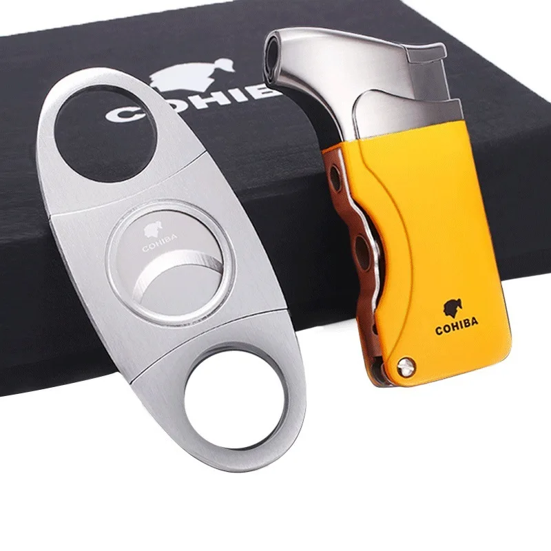 Cigar Cutter Lighter Set Straight Flush Windproof Lighter Stainless Steel Sharp Cigar Cutter Cigar Punch
Cigar Cutter Lighter Set Straight Flush Windproof Lighter Stainless Steel Sharp Cigar Cutter Cigar Punch