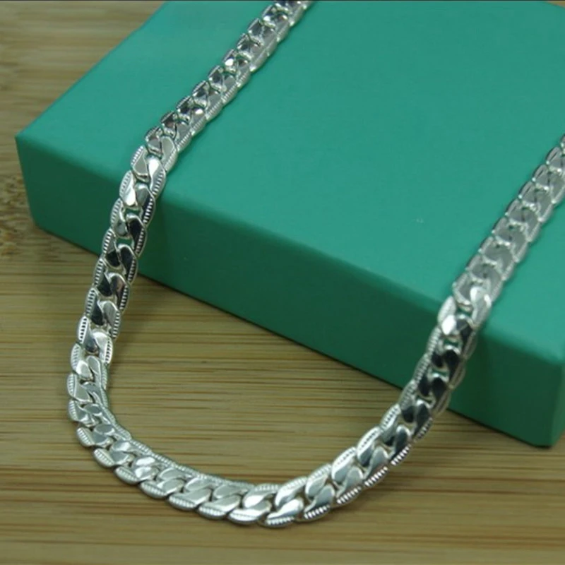925 Sterling Silver 5mm Full Sideway Necklace 8/18/20/22/24 Inch Chain For Woman Men Fashion Wedding Engagement Jewelry 
925 Sterling Silver 5mm Full Sideway Necklace 8/18/20/22/24 Inch Chain For Woman Men Fashion Wedding Engagement Jewelry
