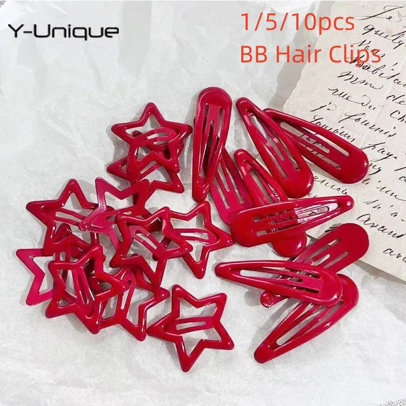 Lucky Red Star Hair Snap Clips For Women Girls Metal Side BB Clip Barrettes Hairpin Headwear Fashion Hair Accessories Wholesale
Lucky Red Star Hair Snap Clips For Women Girls Metal Side BB Clip Barrettes Hairpin Headwear Fashion Hair Accessories Wholesale