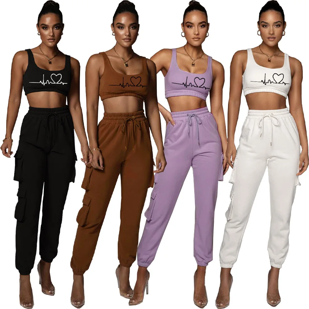 European and American women's fashion all-match print multi-pocket casual suit vest women's two-piece
European and American women's fashion all-match print multi-pocket casual suit vest women's two-piece