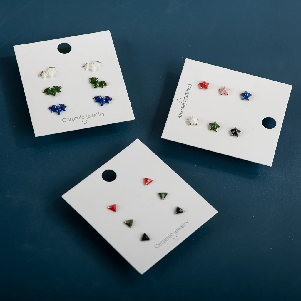 3pairs Jewery sets Fine Ceramic Stud Earrings 925 Silver Needle Gold Plated Porcelain Wholesale Gift Accessories #XN571
3pairs Jewery sets Fine Ceramic Stud Earrings 925 Silver Needle Gold Plated Porcelain Wholesale Gift Accessories #XN571