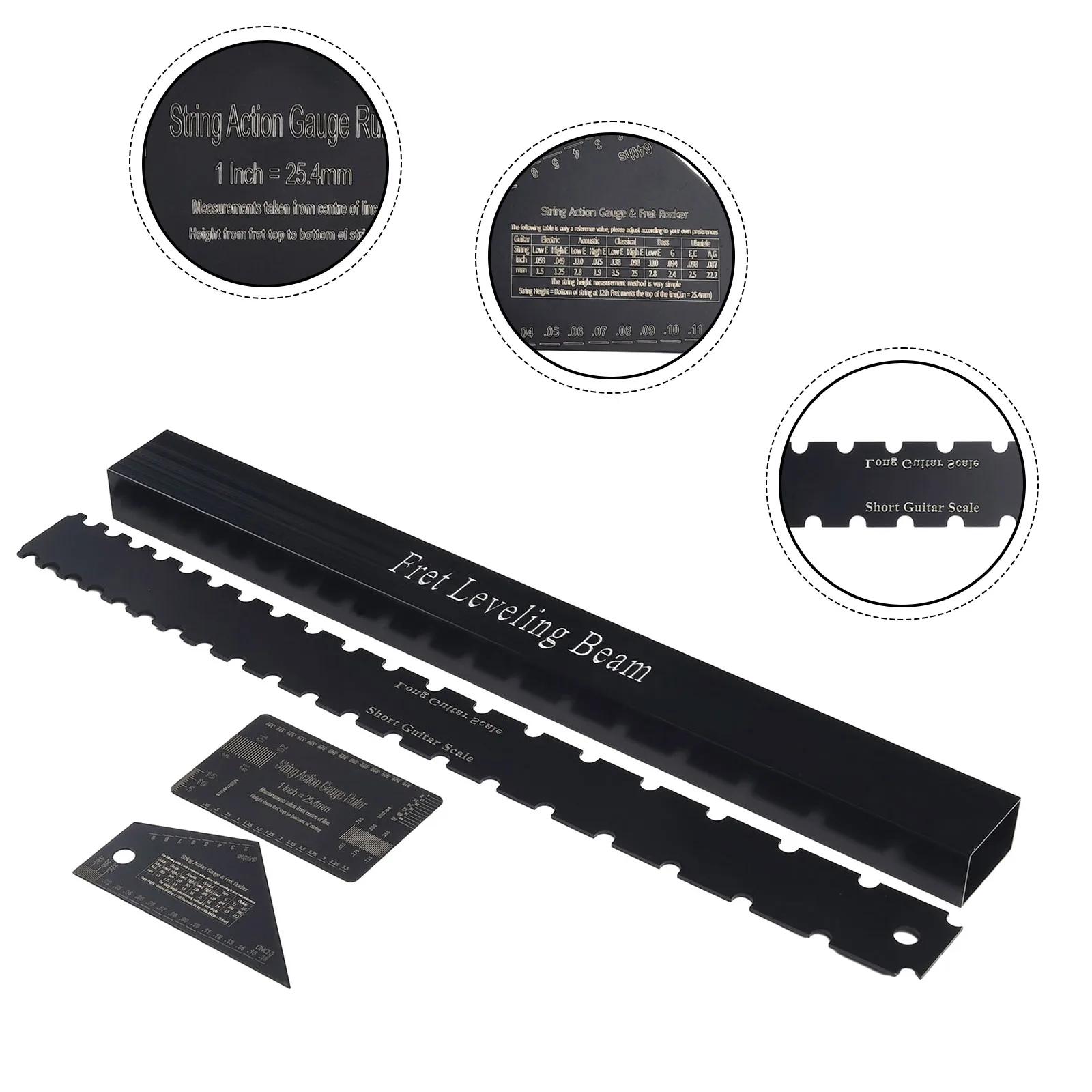 4 PCS Luthier Tools Guitar Neck Straight Edge Fret Leveling Beam Ruler Kit Set Guitar Maintain Repair Accessories Luthier Tool
4 PCS Luthier Tools Guitar Neck Straight Edge Fret Leveling Beam Ruler Kit Set Guitar Maintain Repair Accessories Luthier Tool