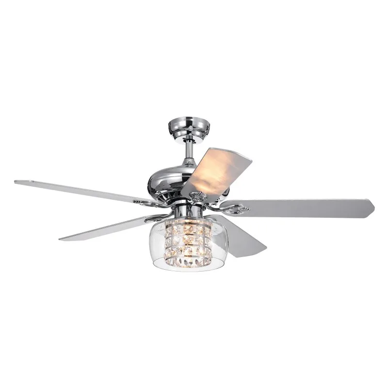 Cayten 5-Blade 52-Inch Chrome Lighted Ceiling Fans with Crystal Shade (Remote Controlled)
Cayten 5-Blade 52-Inch Chrome Lighted Ceiling Fans with Crystal Shade (Remote Controlled)