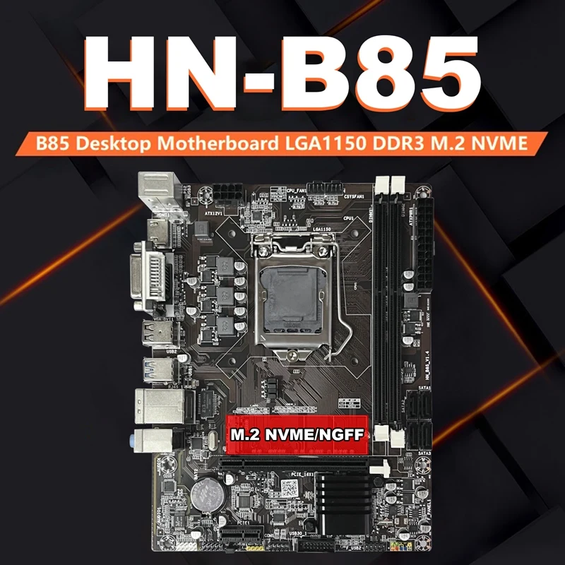 B85 Desktop Motherboard LGA1150 DDR3 M.2 NVME DVI VGA HD For 4Th I7 I5 I3 1150 CPU
B85 Desktop Motherboard LGA1150 DDR3 M.2 NVME DVI VGA HD For 4Th I7 I5 I3 1150 CPU