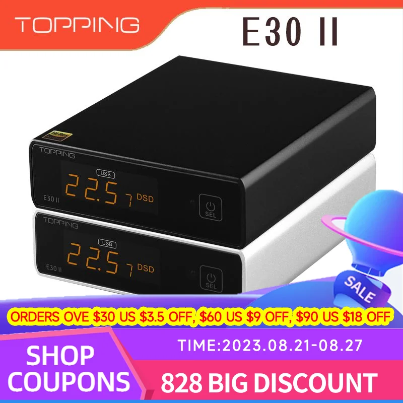TOPPING e30ii 2 E30 II DAC Decoder AK4493 XU208 32BIT/768K DSD512 Touch Operation with Remote Control L30
TOPPING e30ii 2 E30 II DAC Decoder AK4493 XU208 32BIT/768K DSD512 Touch Operation with Remote Control L30