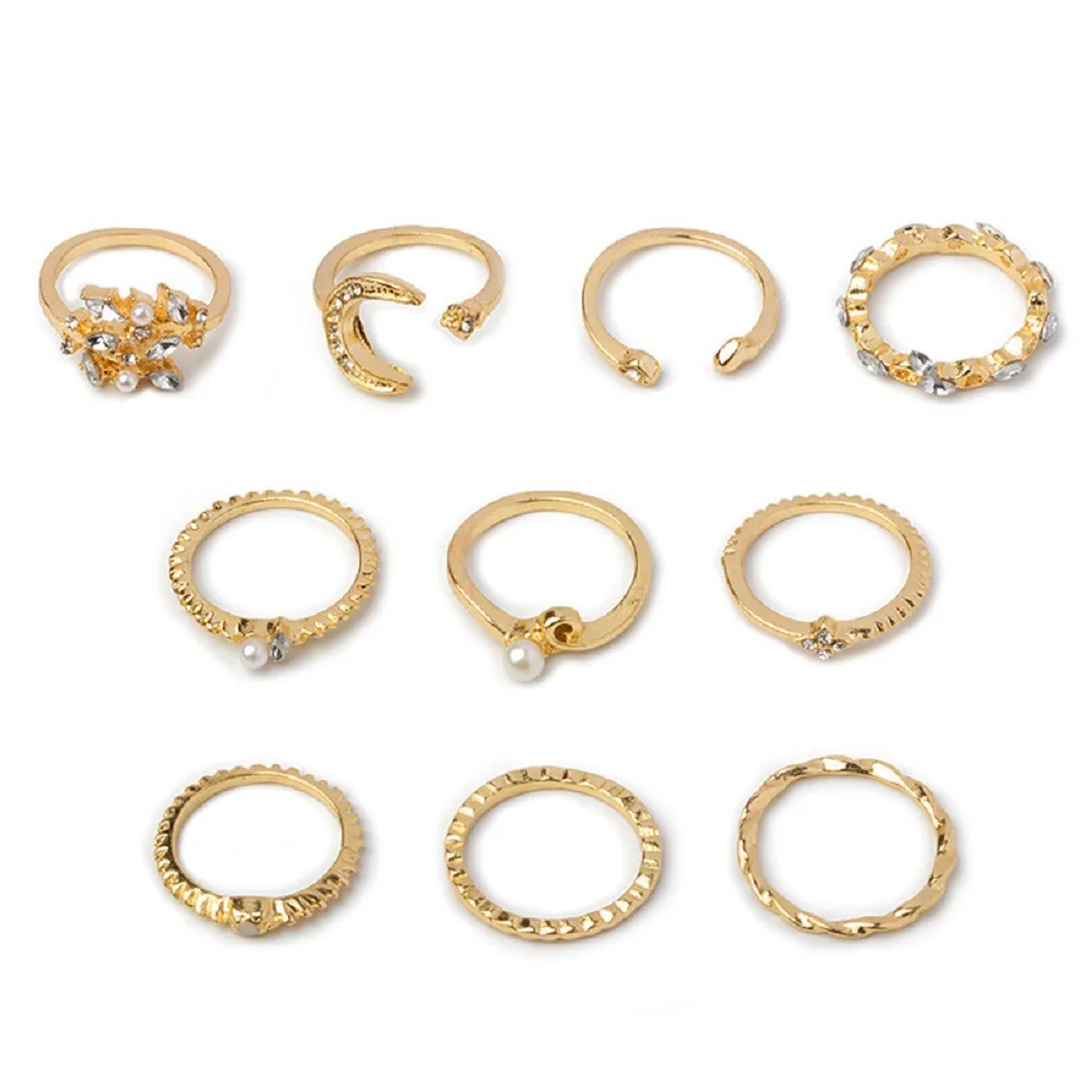 European And American Style Temperament Simple Moon And Stars Love Alloy Ring Set Elegant Ladies Luxury Romantic Accessories
European And American Style Temperament Simple Moon And Stars Love Alloy Ring Set Elegant Ladies Luxury Romantic Accessories