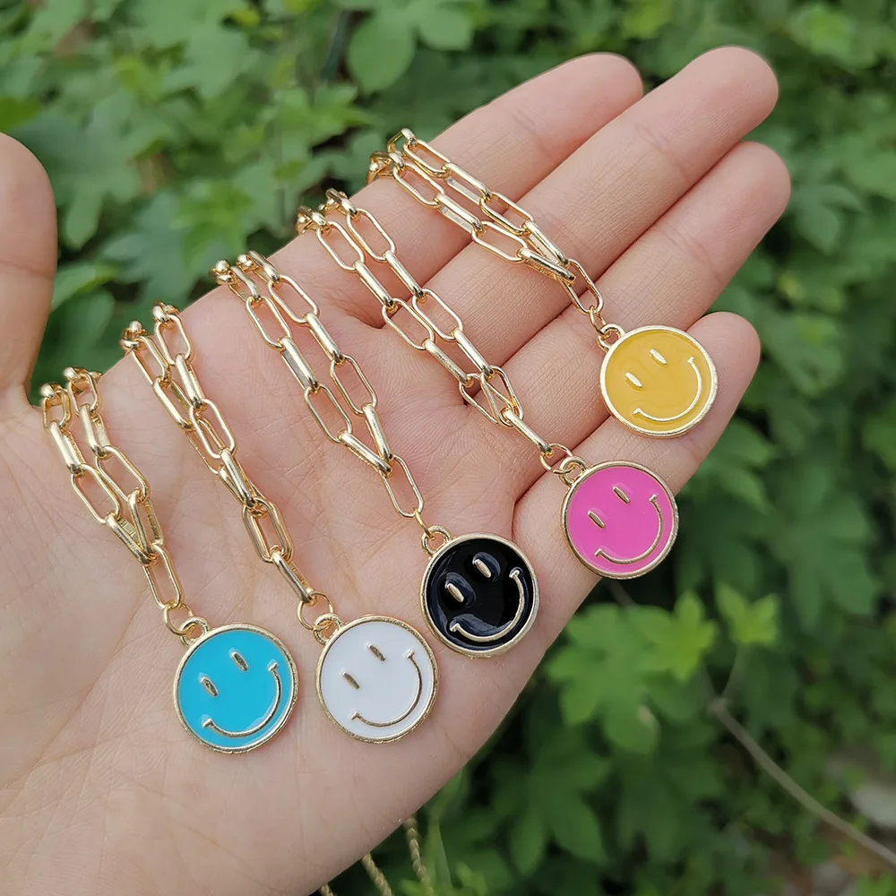 New Fashion Oil Drop Charm Round Smiling Alloy Metal Charm Pendants Necklace For Women Girl Gift
New Fashion Oil Drop Charm Round Smiling Alloy Metal Charm Pendants Necklace For Women Girl Gift