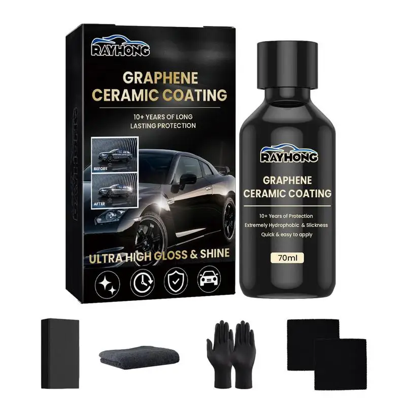 Graphene Ceramic Coating 70ml Hydrophobic Paint Protection Car High Temperature Resistance Scratch For Motorcycle Marine And RV
Graphene Ceramic Coating 70ml Hydrophobic Paint Protection Car High Temperature Resistance Scratch For Motorcycle Marine And RV