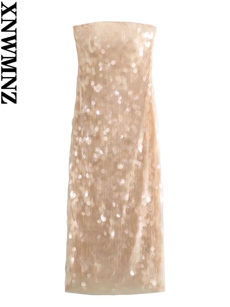 XNWMNZ Women's Fashion 2023 Sequin Strapless dress Women Party Style Straight Neck Off Shoulder Slim Fit Female Chic Dresses
XNWMNZ Women's Fashion 2023 Sequin Strapless dress Women Party Style Straight Neck Off Shoulder Slim Fit Female Chic Dresses