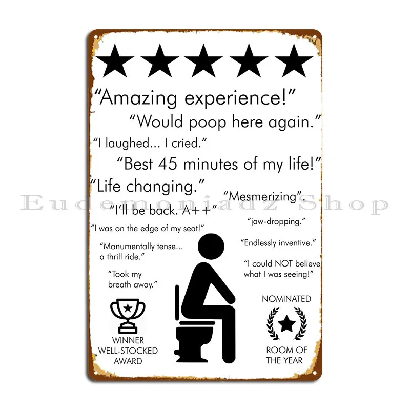 Funny Bathroom Reviews Metal Sign Create Decoration Designing Custom Kitchen Tin Sign Poster
Funny Bathroom Reviews Metal Sign Create Decoration Designing Custom Kitchen Tin Sign Poster