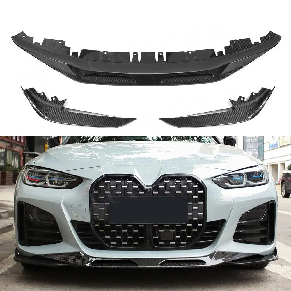 3Pcs Dry Carbon Fiber Bumper Guard for BMW 4 Series G26 M Sport Sedan 2020+ Front Bumper Lip Spoiler Add On Accessories
3Pcs Dry Carbon Fiber Bumper Guard for BMW 4 Series G26 M Sport Sedan 2020+ Front Bumper Lip Spoiler Add On Accessories