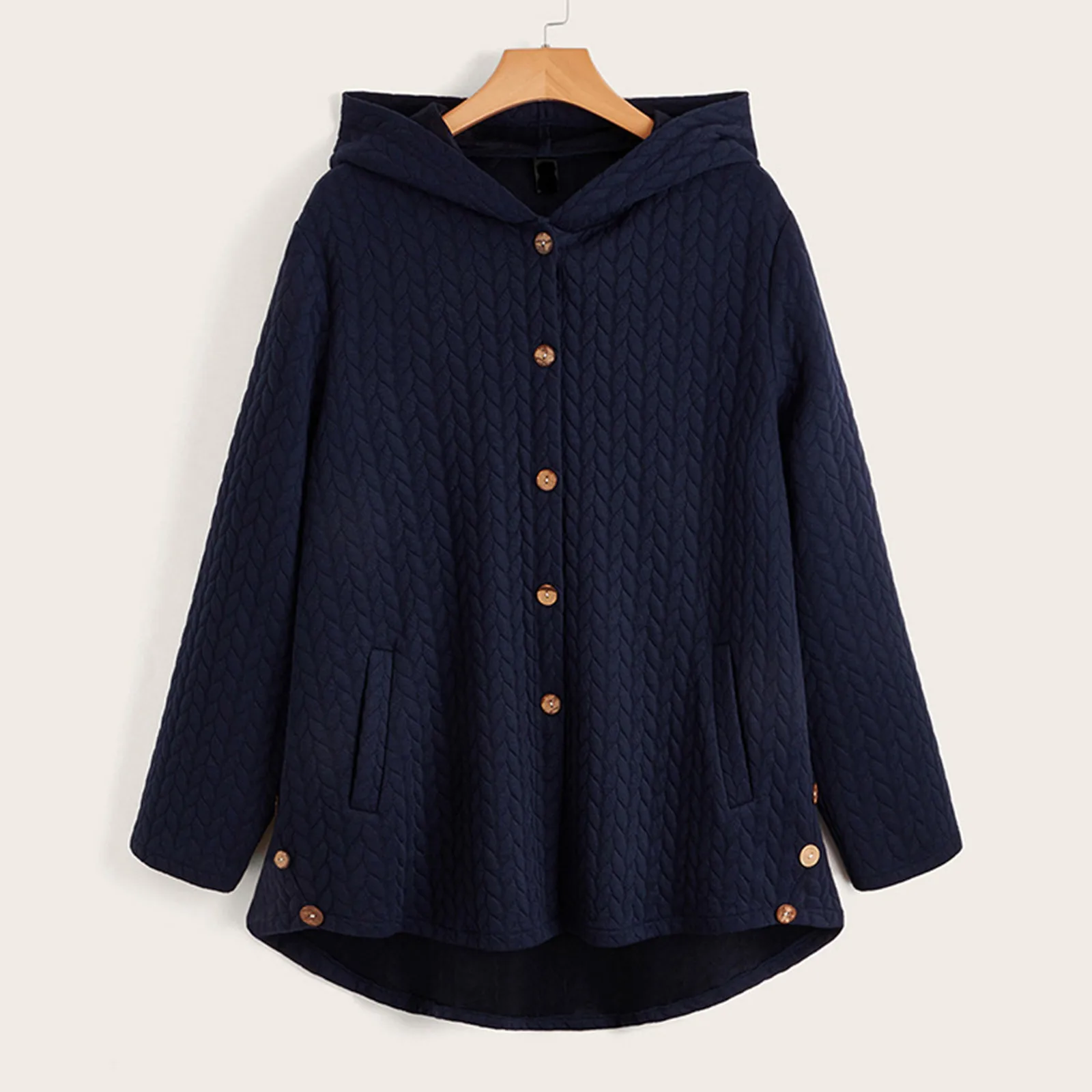 Ladies Solid Color Button Coat Loose Pocket European House Gift Womens Winter Hooded Coat Fleece Lined Toddler Girl Sock
Ladies Solid Color Button Coat Loose Pocket European House Gift Womens Winter Hooded Coat Fleece Lined Toddler Girl Sock