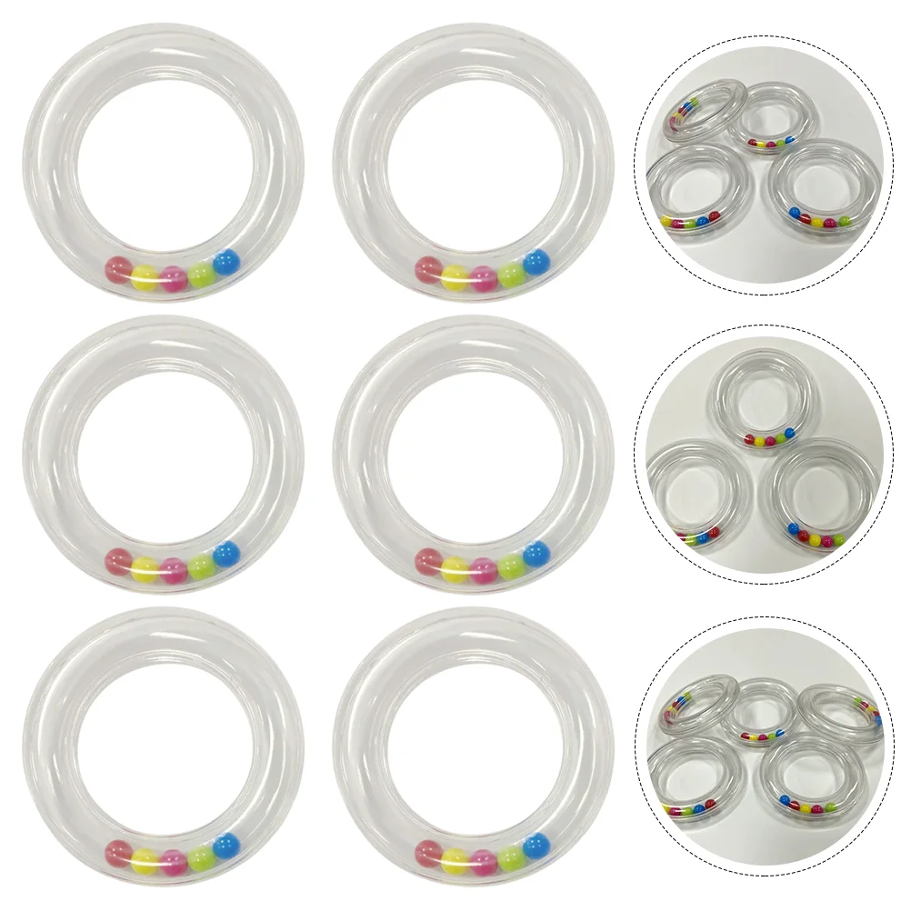 6Pcs Rattle Shaking Ring Plaything Portable Hand Bells Infant Transparent Rattles Plastic Baby Rattles for Home Newborn Playing
6Pcs Rattle Shaking Ring Plaything Portable Hand Bells Infant Transparent Rattles Plastic Baby Rattles for Home Newborn Playing