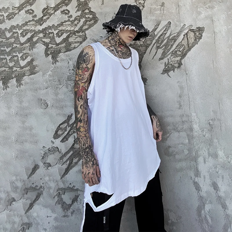 Men's Abstinence Trend Loose Sleeveless T-Shirt Fashion New Basic Solid Color Hem Hole Bottom Handsome Casual Vest
Men's Abstinence Trend Loose Sleeveless T-Shirt Fashion New Basic Solid Color Hem Hole Bottom Handsome Casual Vest