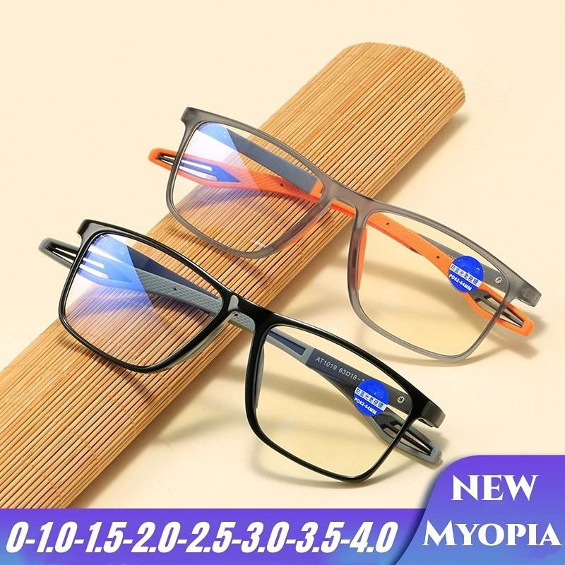 Unisex Fashion Style Myopia Glasses Vintage Flexible TR90 Anti Blue Light Eyeglasses Luxury Outdoor Sports Eyewear 0 TO -6.0
Unisex Fashion Style Myopia Glasses Vintage Flexible TR90 Anti Blue Light Eyeglasses Luxury Outdoor Sports Eyewear 0 TO -6.0