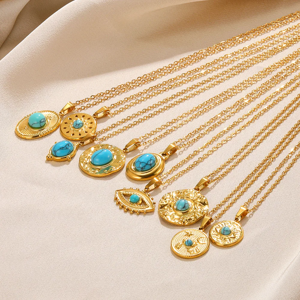 Natural Stone Necklaces For Women Stainless Steel Accesorios Jewelry Vintage Gold Color Chain Anniversary Gift Free Shipping New
Natural Stone Necklaces For Women Stainless Steel Accesorios Jewelry Vintage Gold Color Chain Anniversary Gift Free Shipping New