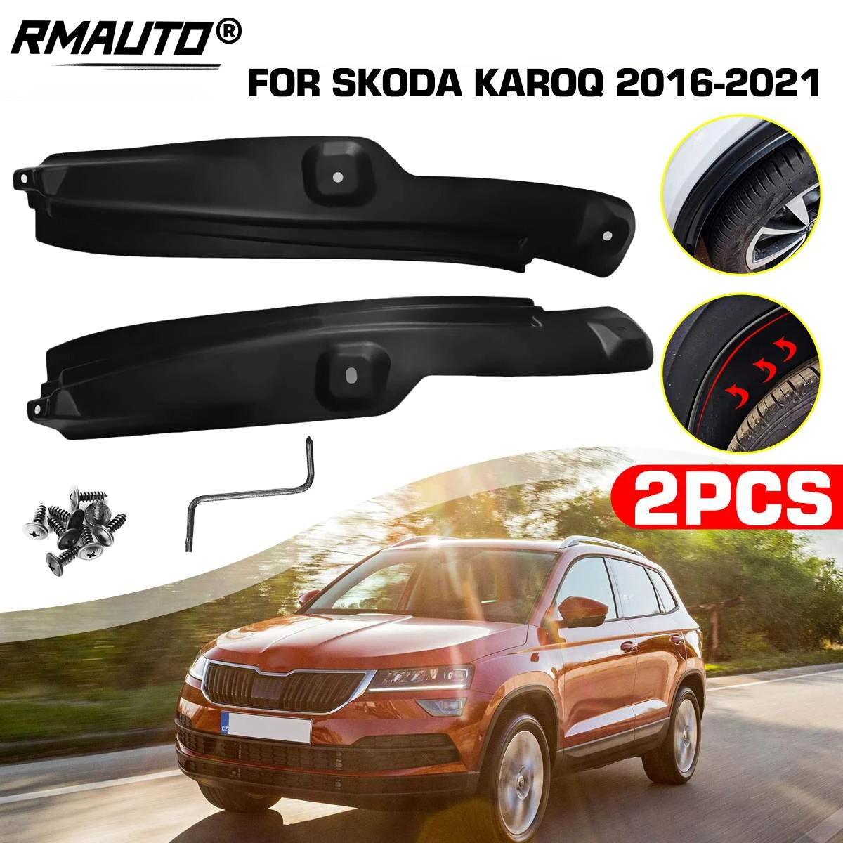 2PCS For Skoda Karoq 2016-2021 Car Mudguard Anti Dirt Cover Rear Tire Inner Fender Mudproof Accessories ABS Exterior Parts
2PCS For Skoda Karoq 2016-2021 Car Mudguard Anti Dirt Cover Rear Tire Inner Fender Mudproof Accessories ABS Exterior Parts