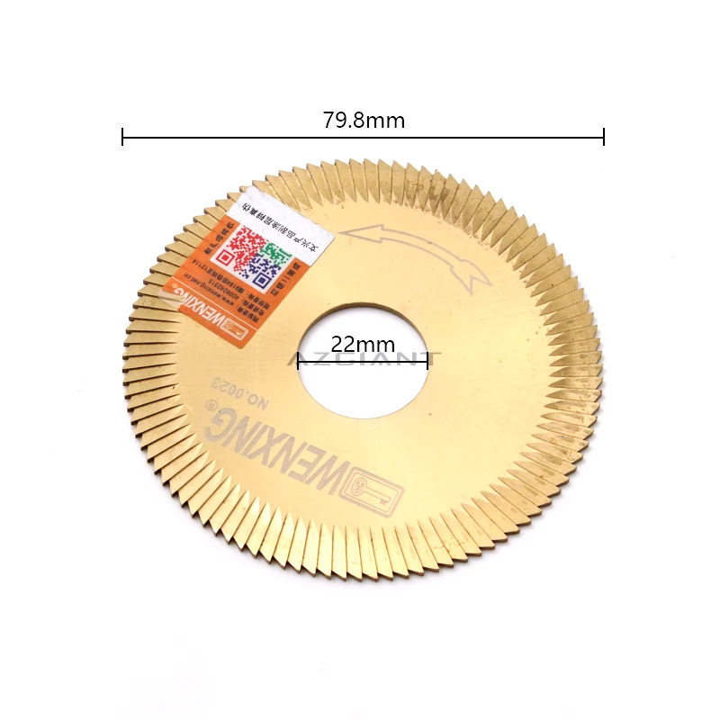 100T teeth three-sided blade thin titanium milling cutter for wenxing 100G 202A 100G2 horizontal key cut machine locksmith 0023
100T teeth three-sided blade thin titanium milling cutter for wenxing 100G 202A 100G2 horizontal key cut machine locksmith 0023