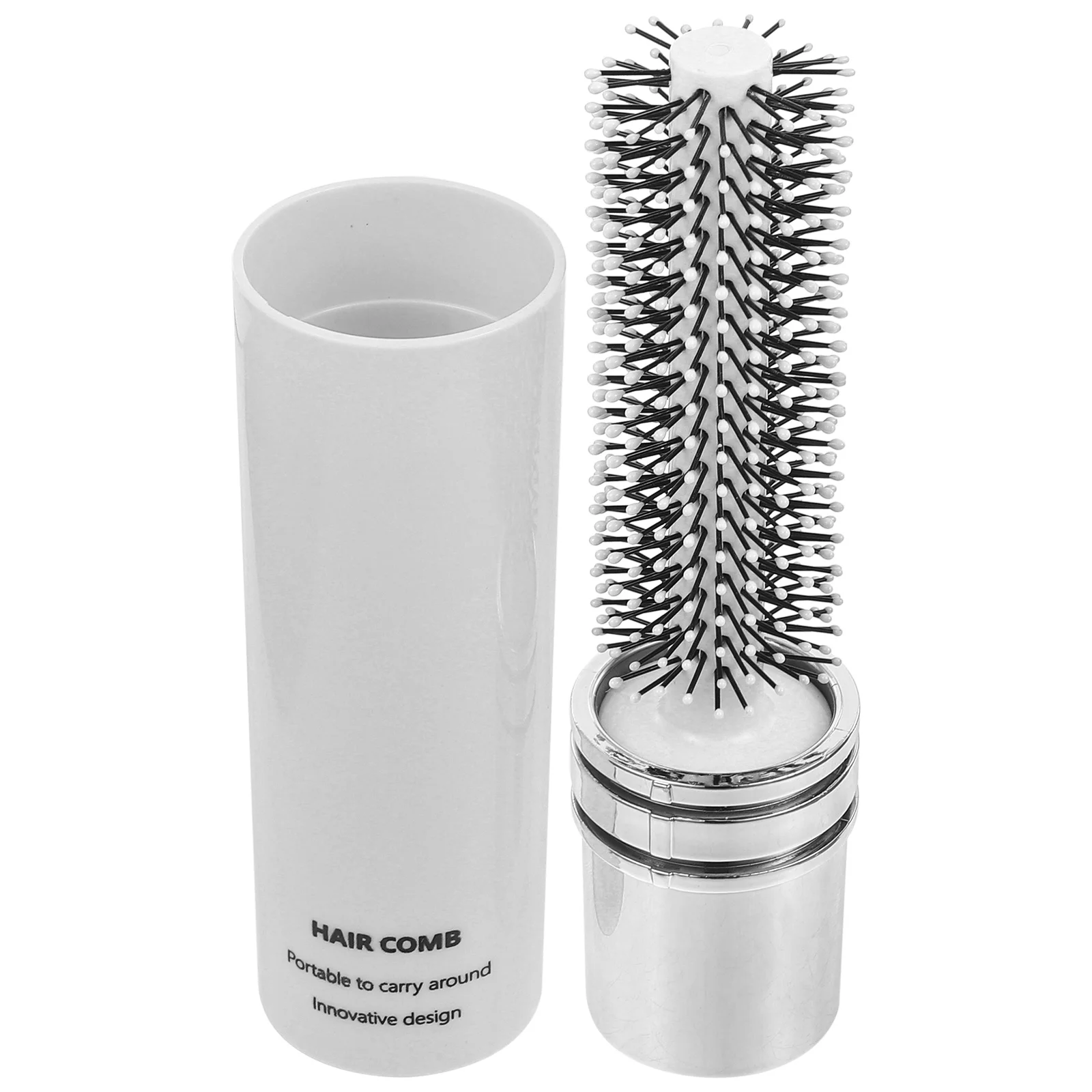 

Portable Curling Comb Female Hairbrush Combs Curly Modeling Blow Drying Styling Abs Small Round Short Hairbrushes Women Travel